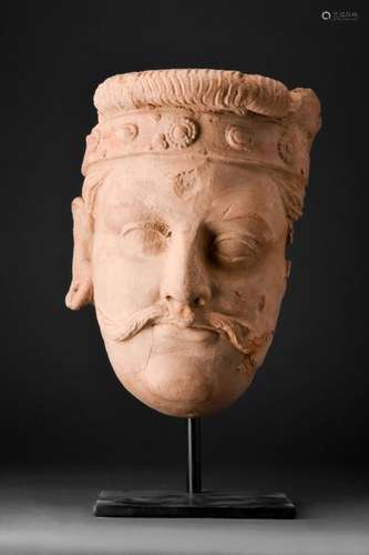 GANDHARAN TERRACOTTA HEAD OF A BODHISATTVA - TL TESTED