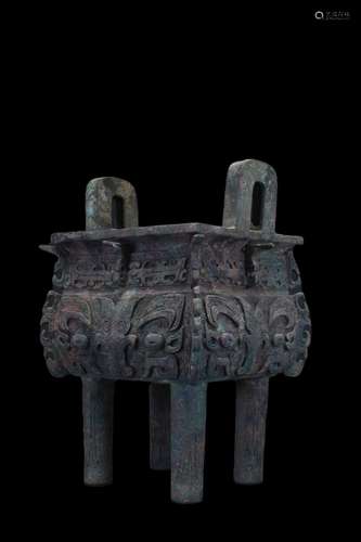 CHINESE BRONZE DING VESSEL - WITH XRF REPORT