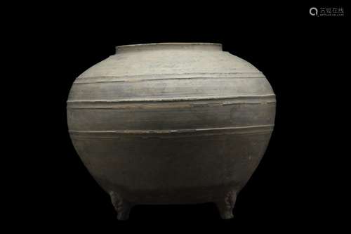 CHINESE HAN DYNASTY GREY POTTERY JAR - TL TESTED