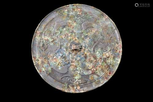 CHINESE TANG DYNASTY BRONZE MIRROR