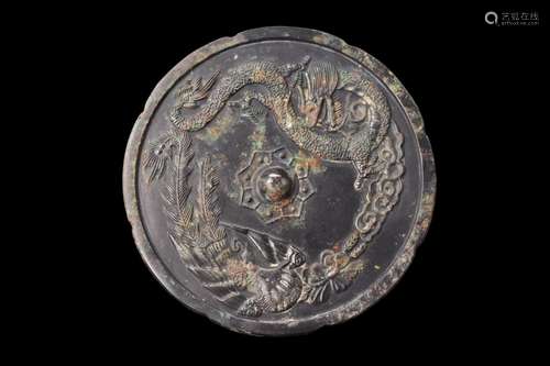 CHINESE TANG DYNASTY BRONZE MIRROR