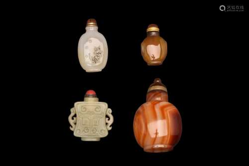 COLLECTION OF FOUR CHINESE SNUFF BOTTLES