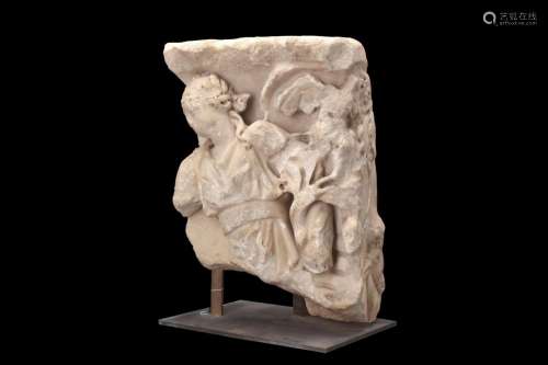 ROMAN MARBLE PANEL WITH A GODDESS