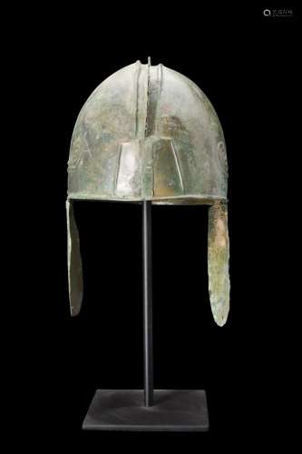 GREEK CHALCIDIAN BRONZE HELMET