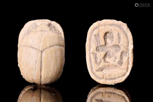 EGYPTIAN STEATITE SCARAB