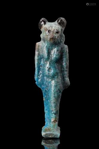 EGYPTIAN FAIENCE AMULET OF SEKHMET