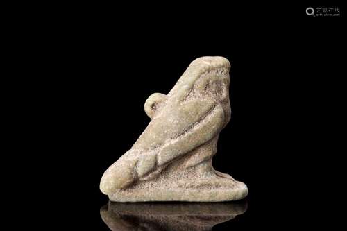 EGYPTIAN FAIENCE HORUS FALCON AMULET