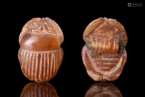 EGYPTIAN CARNELIAN FUNERARY SCARAB