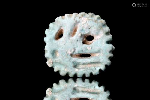 EGYPTIAN FAIENCE OPENWORK UDJAT EYE AMULET