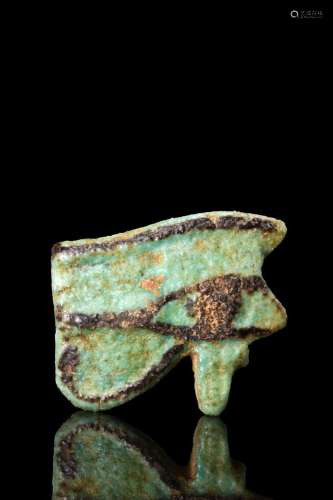 EGYPTIAN BLUE FAIENCE WEDJAT-EYE AMULET