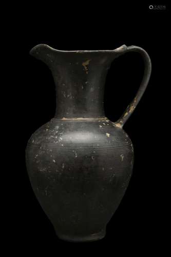 ETRUSCAN POTTERY BUCCHERO OINOCHOE