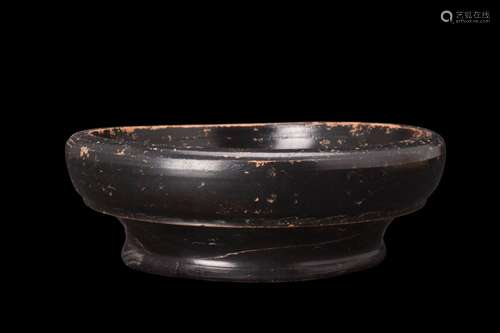 ATTIC BLACK-GLAZED SALT CELLAR