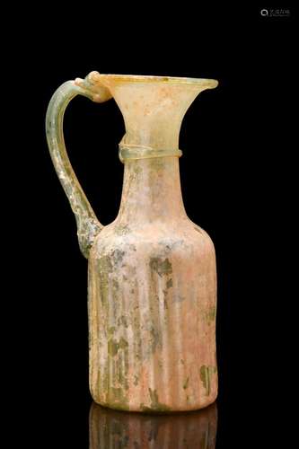 ROMAN GLASS JUG WITH HANDLE