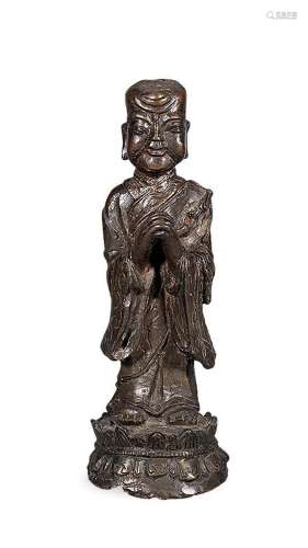 A Chinese bronze figure, original acquired in Munich, German...