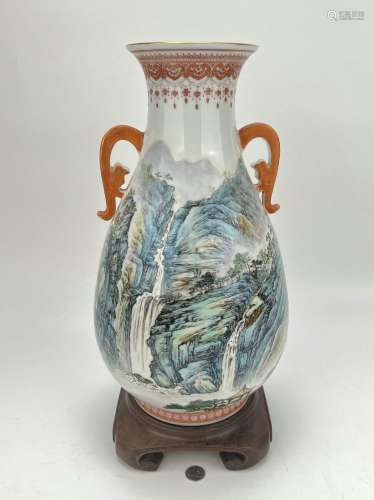 A Chinese famille rose vase, acquired in 1970's.