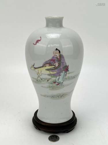 A Chinese famille verte vase, KangXi Pr.