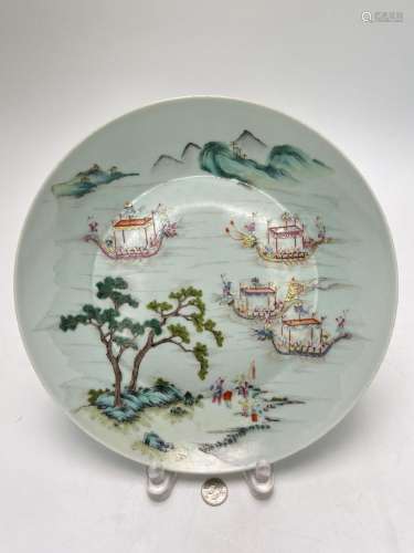 A Chinese famille rose dish, Qing Dynasty Pr.