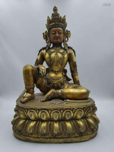 A Chinese bronze figure, Ming Dynasty Pr.