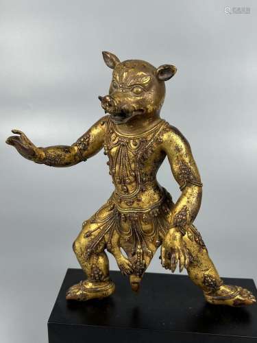 A Chinese bronze figure, Ming Dynasty Pr.