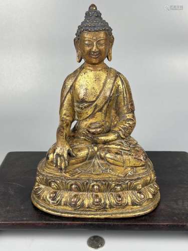 A Chinese bronze figure, Ming Dynasty Pr.