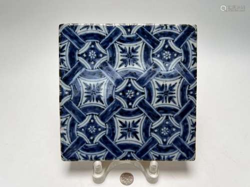 A Chinese blue&white ornament, Ming Dynasty Pr.