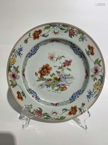 A Chinese famille rose dish, YongZheng Pr.