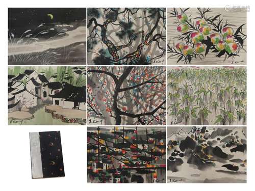 A CHINESE PAINTING ALBUM SIGNED WU GUANZHONG