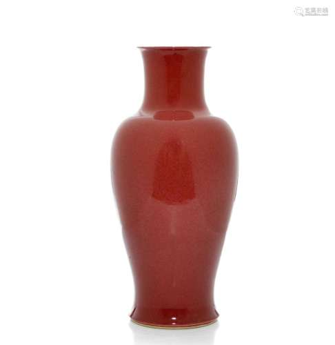 A Chinese Large Copper-Red Vase