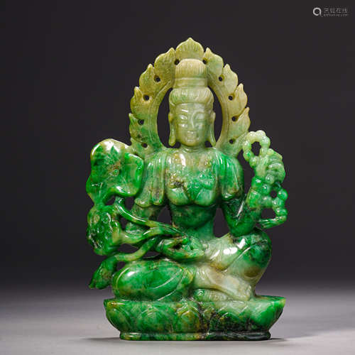 Seated Emerald Bodhisattva翡翠菩薩坐像