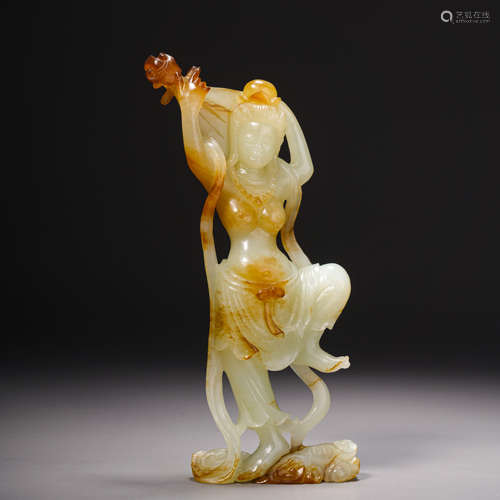 Hetian jade figure ornaments和田玉人物擺件