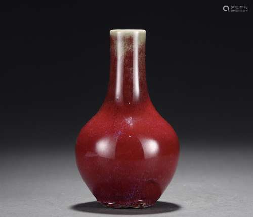 Jihong glaze celestial ball bottle霽紅釉天球瓶