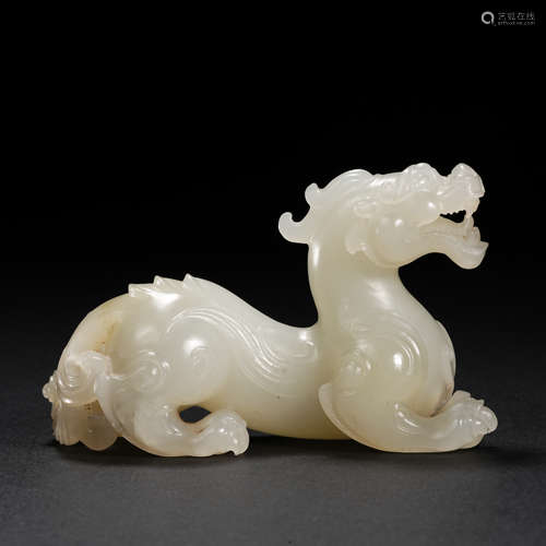 Hetian White Jade Auspicious Beast和田白玉瑞獸