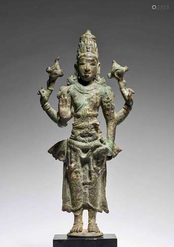 STATUETTE DE VISHNU EN ALLIAGE DE CUIVRE INDE DU SUD, DÉBUT ...