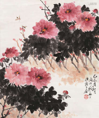 张辛稼 1979年作 花蜂 立轴