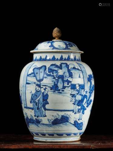 CHINE - Epoque KANGXI (1662 - 1722)    Grande potiche couver...