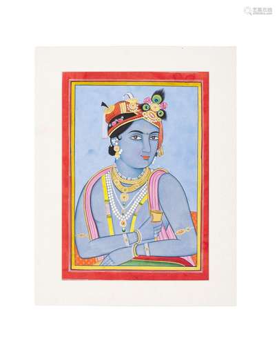 A PORTRAIT OF KRISHNA, 19TH CENTURY, RAJASTHAN