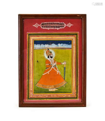 RAJASTHAN, MEWAR, LATE 18TH CENTURY, PORTRAIT OF INDIAN DIGN...