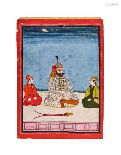 INDIAN MINIATURE DEPICTING IMAM ALI, AL HASAN AND AL HUSAIN,...