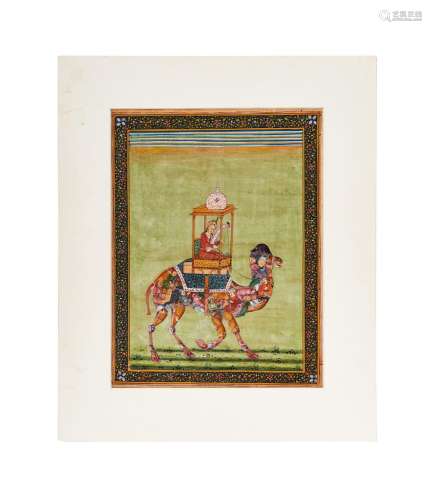 A LADY RIDING A COMPOSITE CAMEL, NORTHEN INDIA, 19TH CENTURY