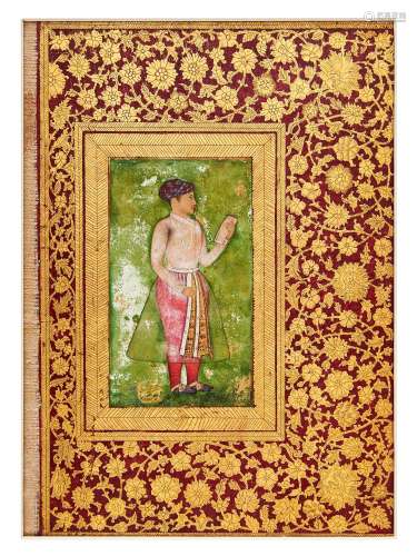 ATTRIBUTED TO THE MUGHAL MASTER MANOHAR, A PORTRAIT OF A PRI...