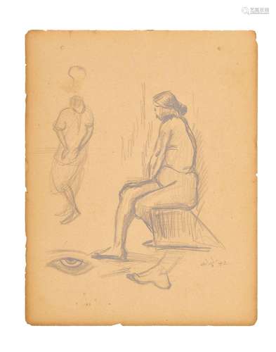 NARAYAN SHRIDHAR BENDRE (1910-1992), THREE SKETCHES, DATED