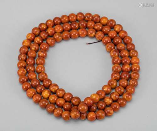 Ming Dynasty Honey Wax Buddha Beads