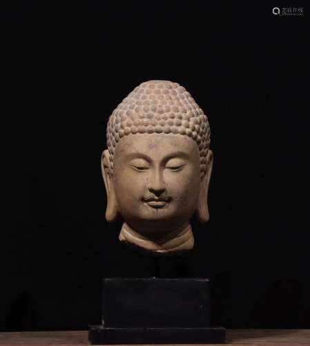 White Stone Buddha Head