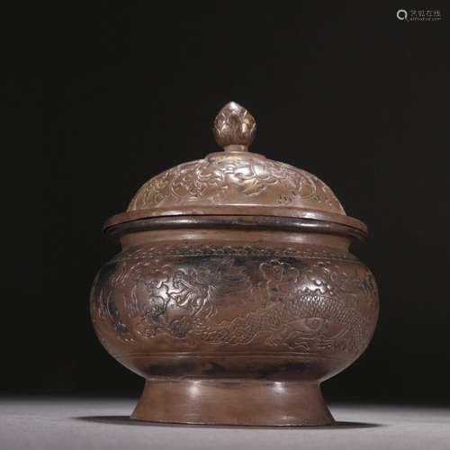 Qing Dynasty pure silver covered jar