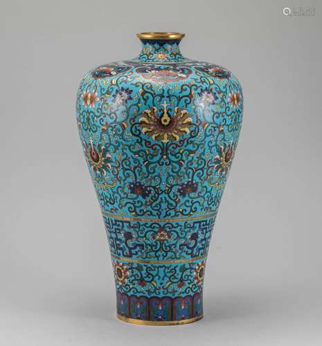 Qing Dynasty Cloisonne Plum Vase