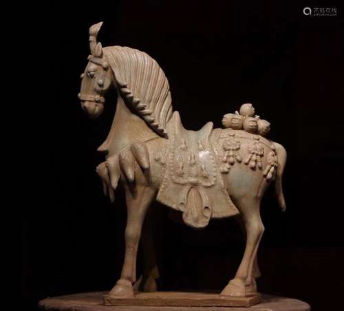 White glazed horse