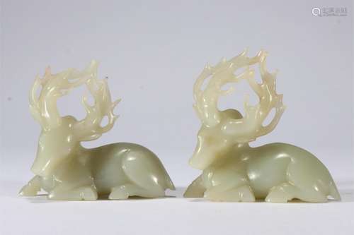 Ming Dynasty White Jade Deer