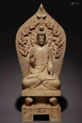 White Jade Buddha Statue of the Great Wei Dynasty and the Wh...