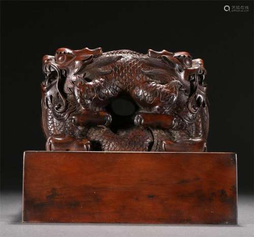 Qing Dynasty Sandalwood Seal