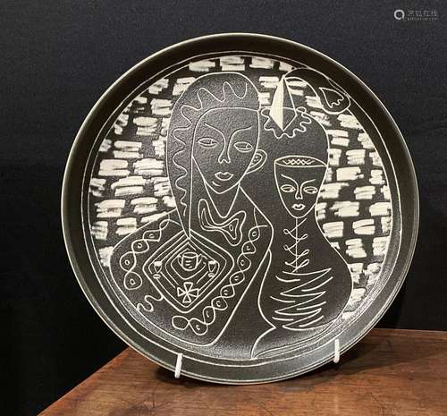 A Denby Tibor Ware plate, Rendezvous, designed by Tibor Reic...